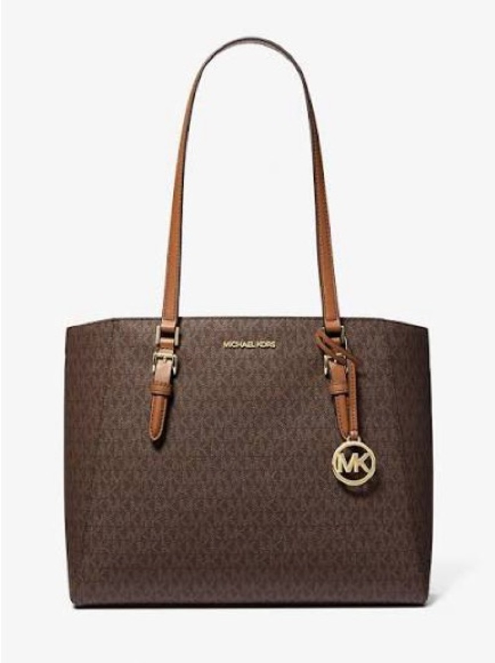 NWT👜Michael Kors Charlotte Large 3-in-1 Signature Logo Tote Bag Set Brown Work - Picture 9 of 9